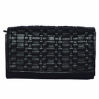 Gemma – Genuine Leather Woven Wallet