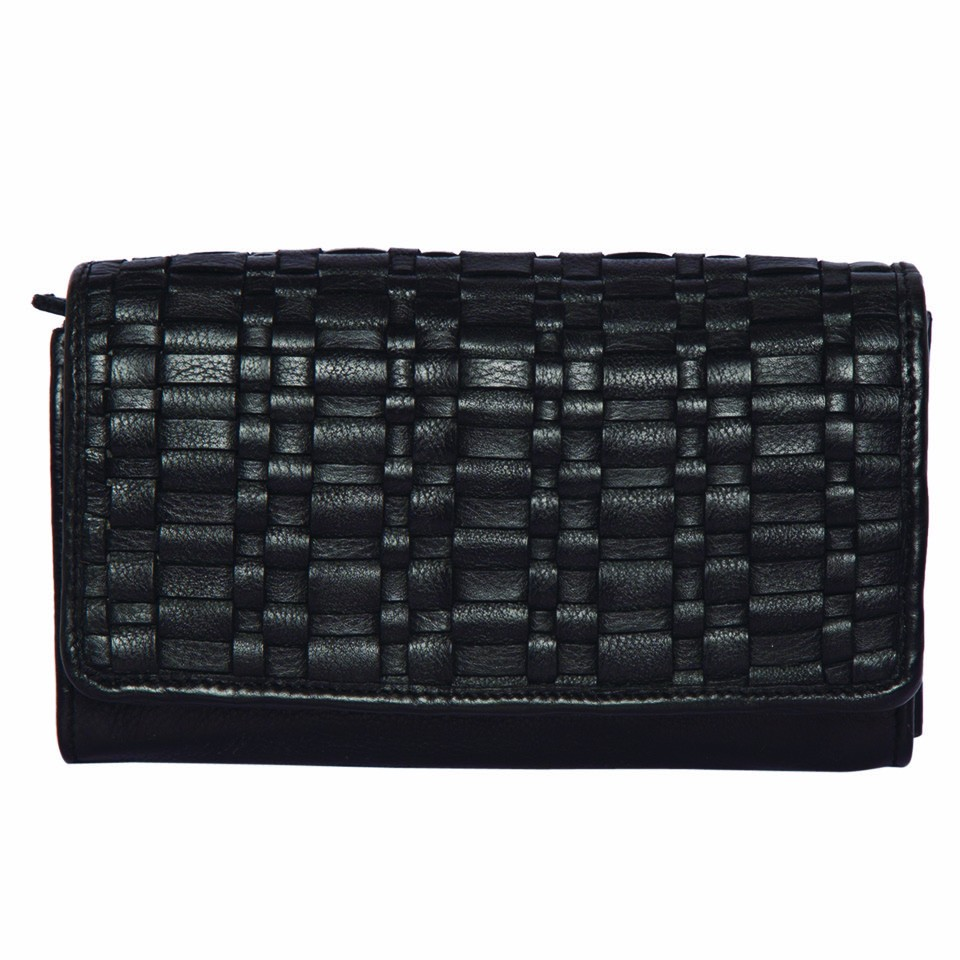 Gemma – Genuine Leather Woven Wallet