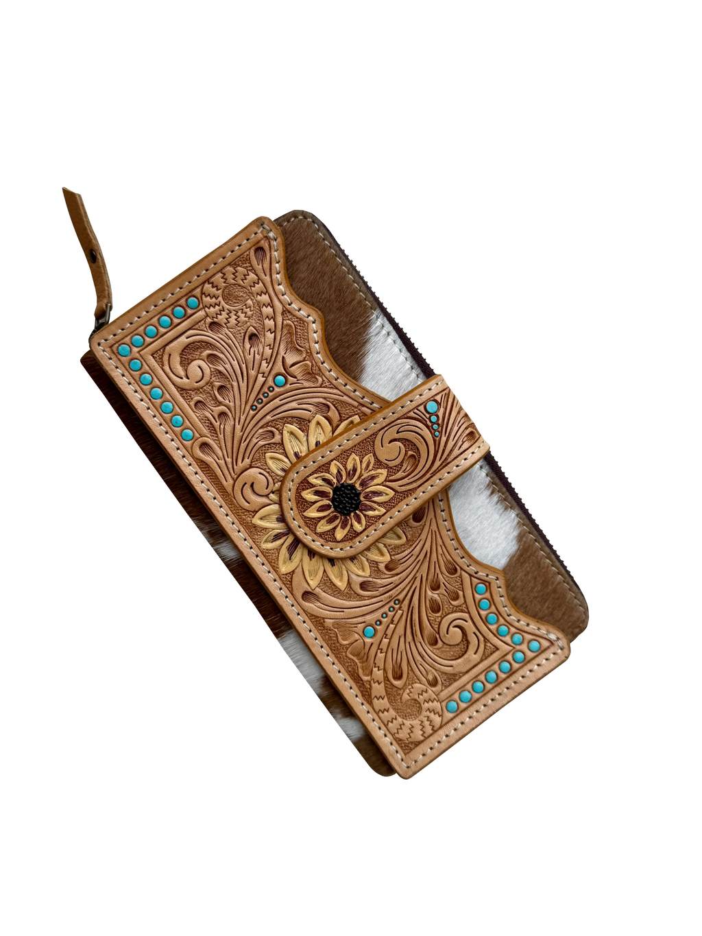 Maria – Genuine Cowhide and Tooled Leather Phone/ Wallet