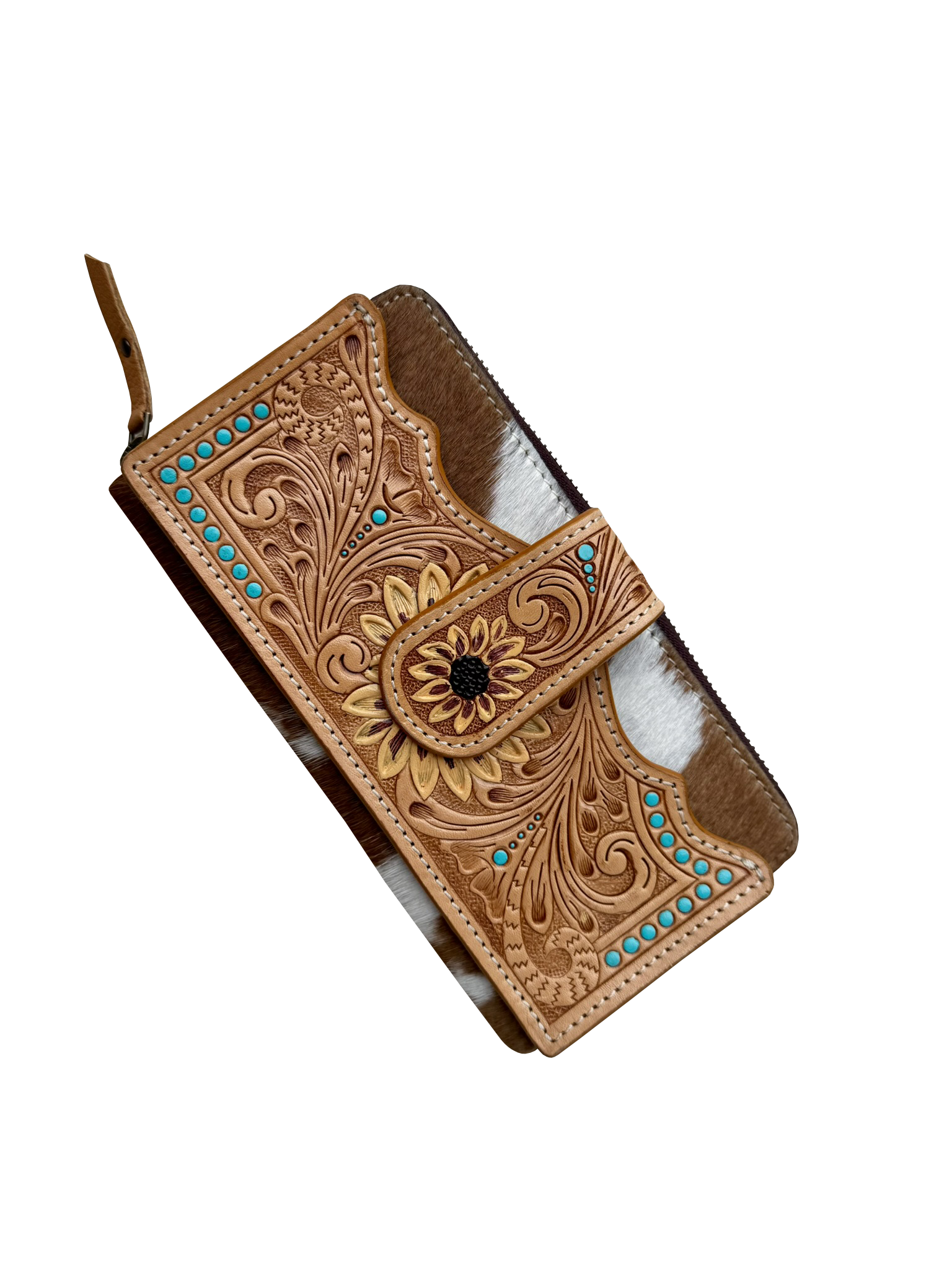 Maria – Genuine Cowhide and Tooled Leather Phone/ Wallet