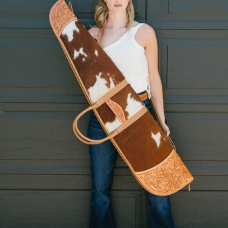 Rifle Case - Genuine Tooled Leather and Cowhide