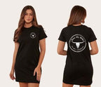 KMH Black T-Shirt Dress - 2024 LOGO