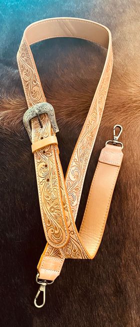 Annalise – Genuine Leather Adjustable Bag Strap w/- Western Buckle