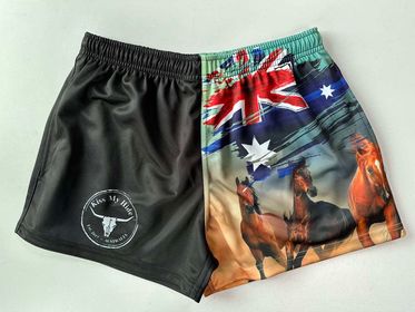 Adult "HORSES" Rugby Shorts - 2024 LOGO