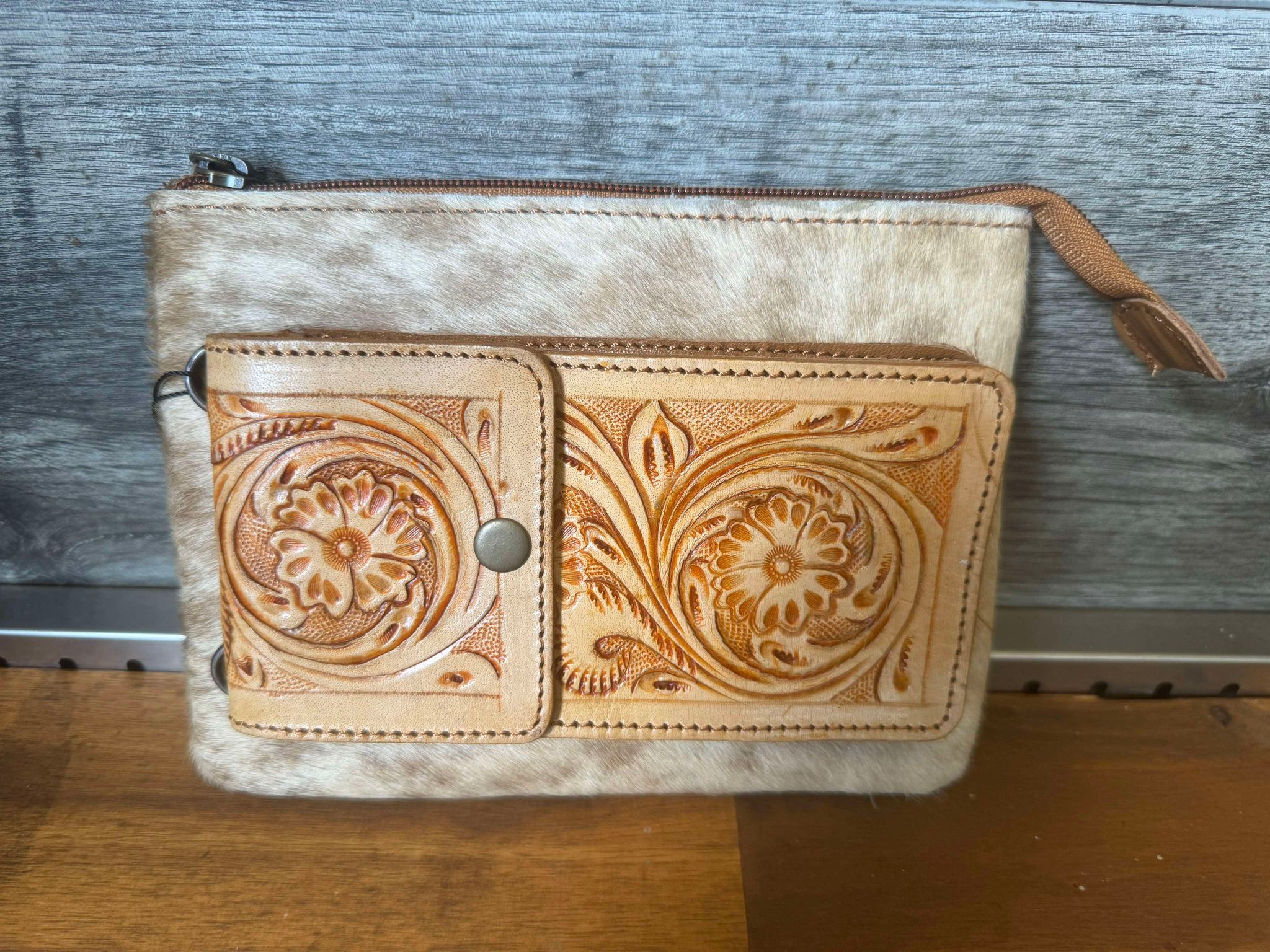Nina – Genuine Cowhide and tooled Leather Bag