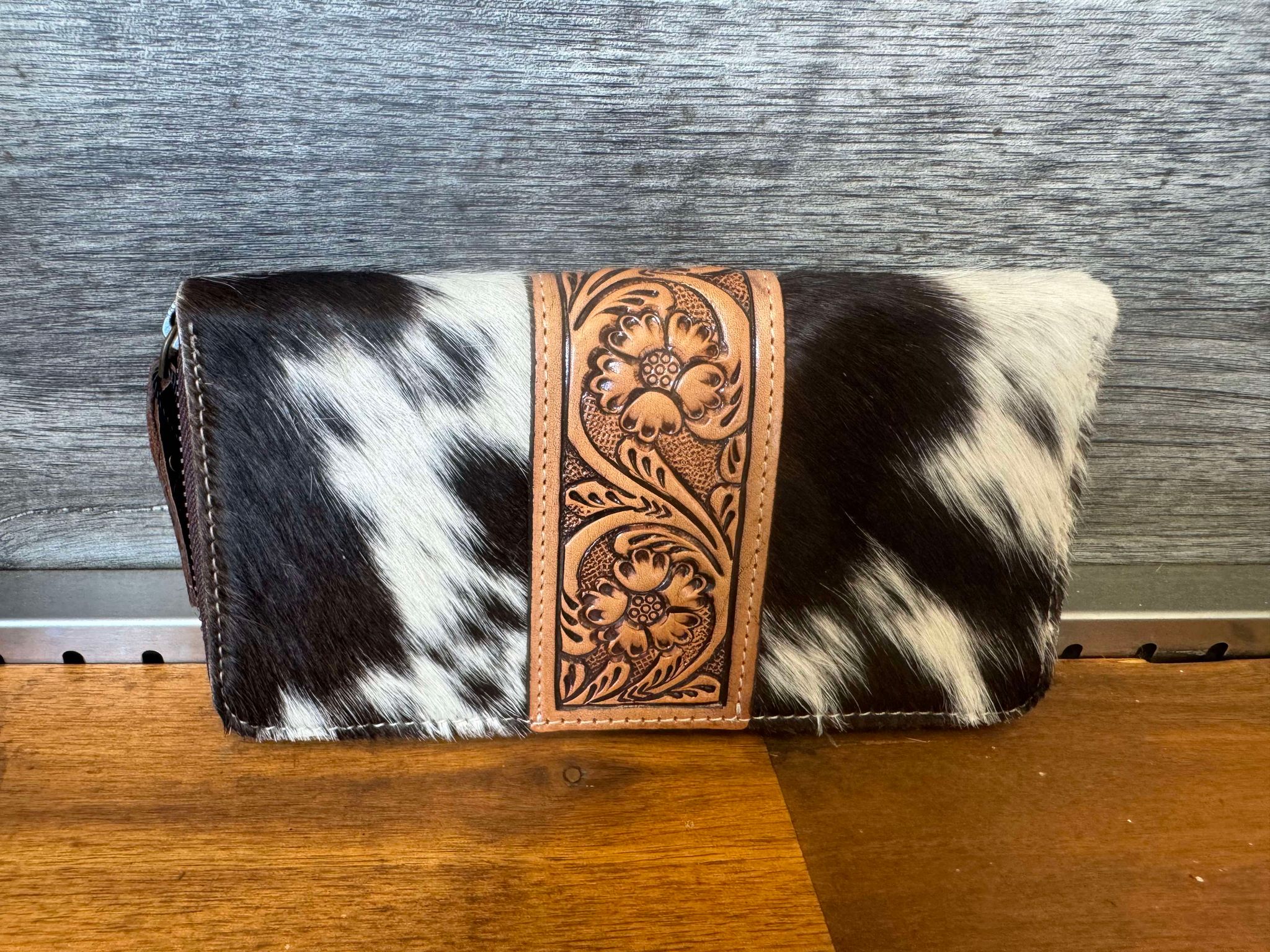 Lola – Genuine Cowhide and Tooled Leather Wallet