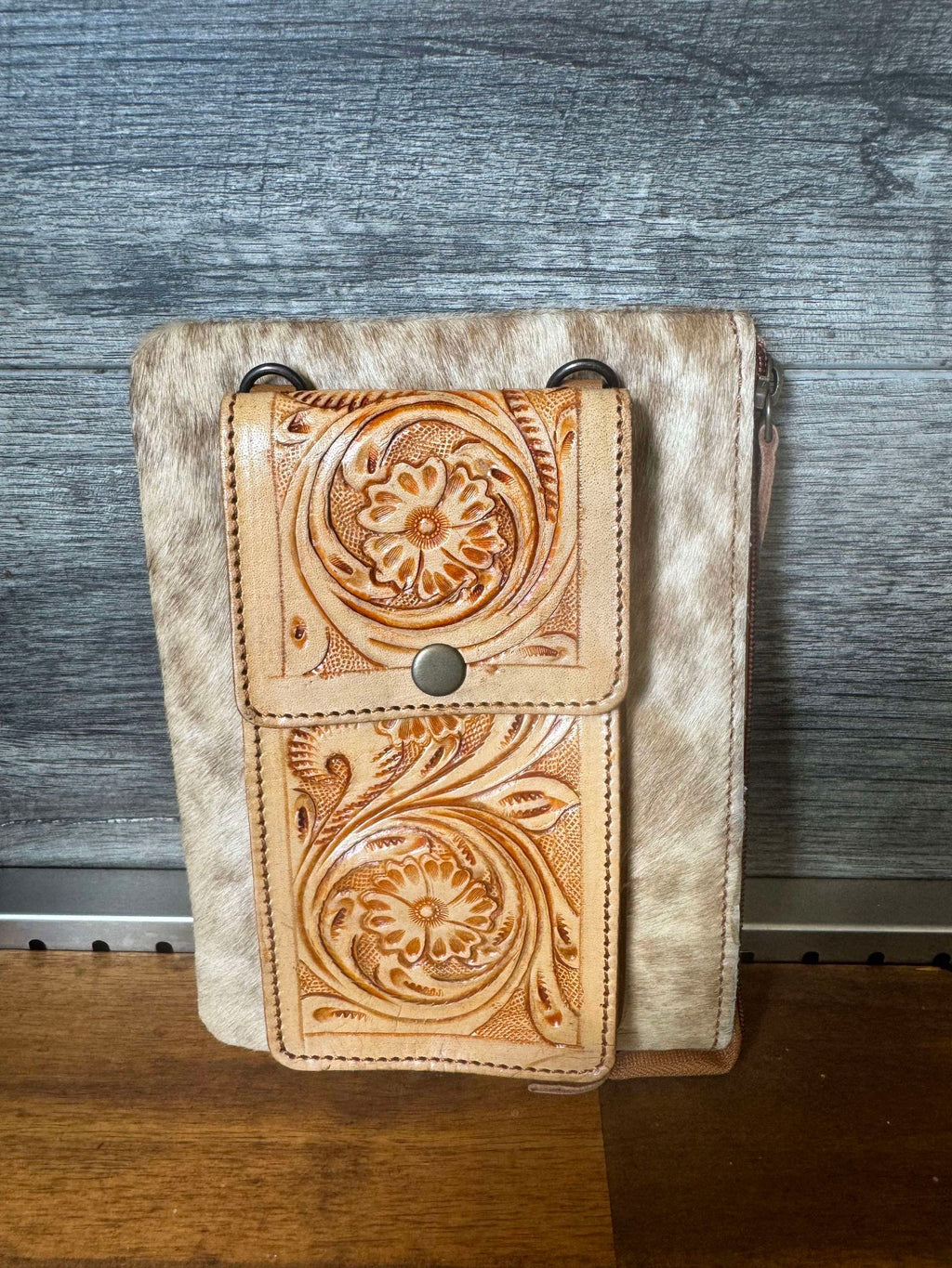 Nina – Genuine Cowhide and tooled Leather Bag