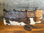 Tia – Genuine Tooled Leather and Cowhide Bag