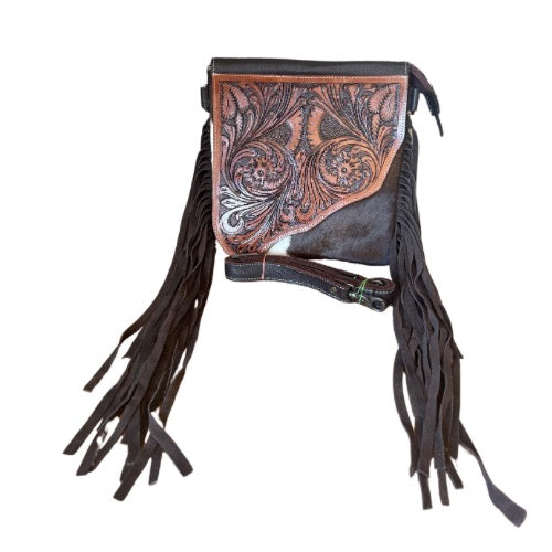 Lana – Genuine Tooled Leather and Cowhide Bag