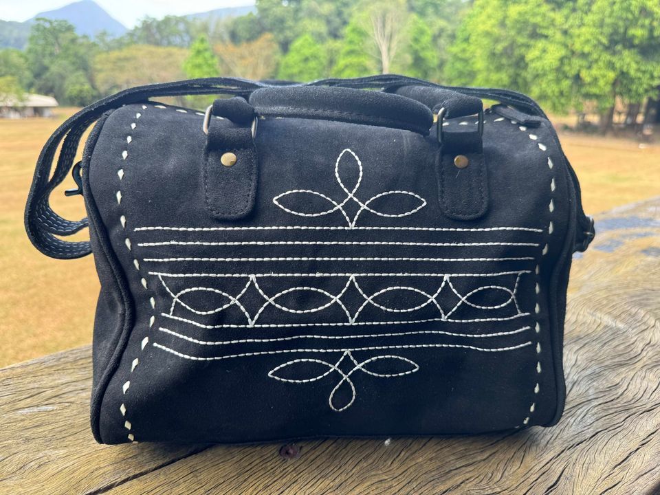 Sammy – Genuine Suede Leather Mini Duffle Bag