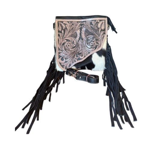 Lana – Genuine Tooled Leather and Cowhide Bag