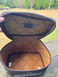 Jewel – Genuine Suede Leather Western Boot Stitch Beauty Bag