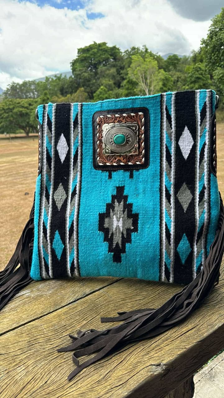 Jazz – Genuine Tooled Leather and Saddle Blanket Bag