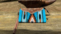 Bella Saddle Blanket and Tooled Leather Clutch Bag