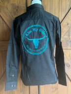 Women's Half Button Work Shirt - 2024 LOGO