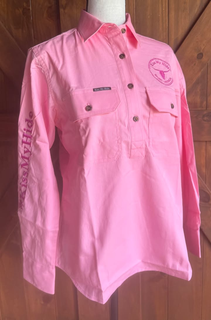 Women's Half Button Work Shirt - 2024 LOGO