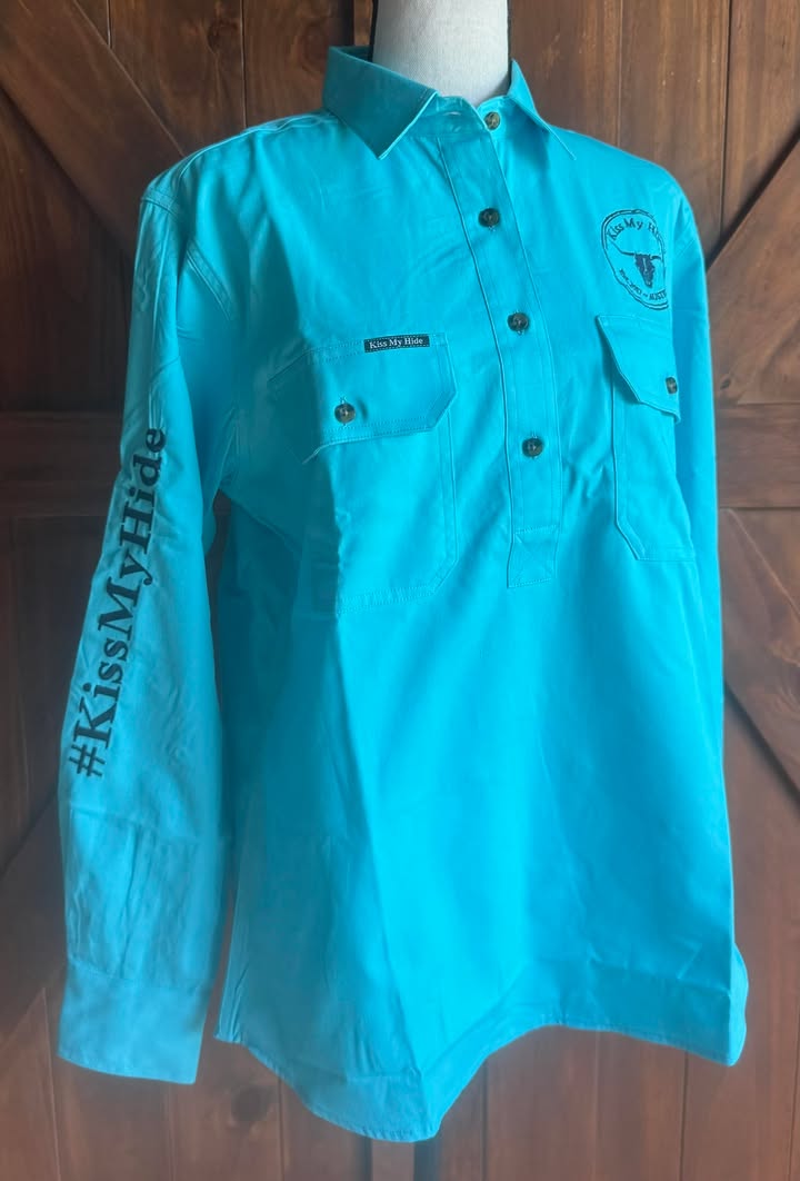 Women's Half Button Work Shirt - 2024 LOGO
