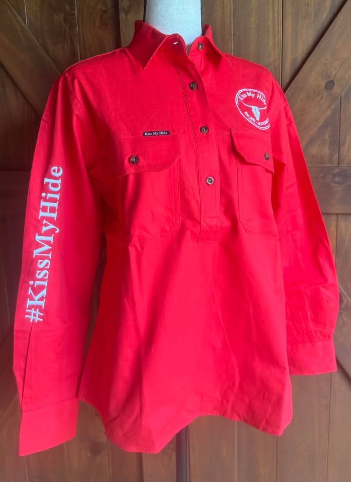 Women's Half Button Work Shirt - 2024 LOGO
