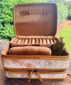 Alyssa – Genuine Cowhide and Leather Jewellery Case