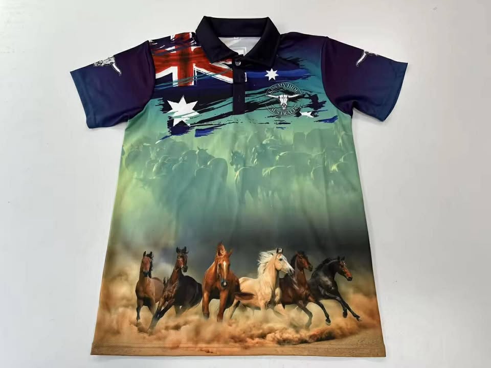 Kids "HORSES" Polo Shirt
