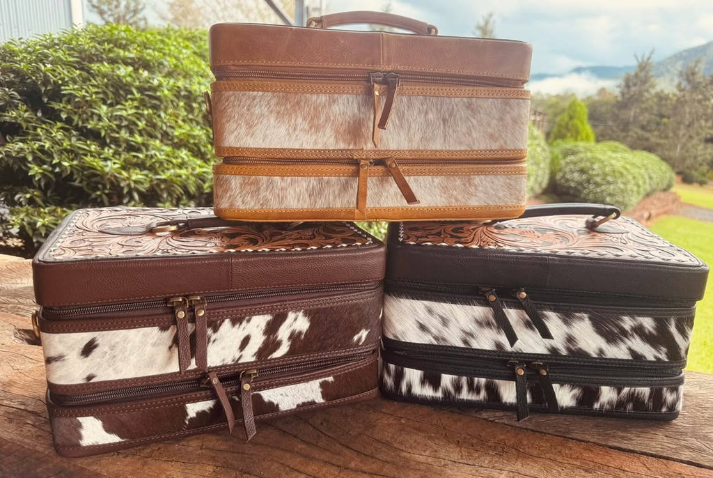 Alyssa – Genuine Cowhide and Leather Jewellery Case