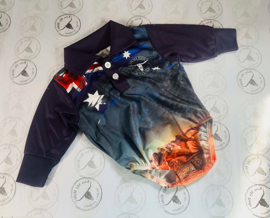 Little Tacker Fishing Romper -"CATTLE" Design