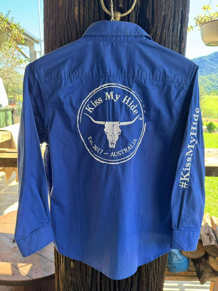 Kids Half Button Work Shirt – 2024 LOGO