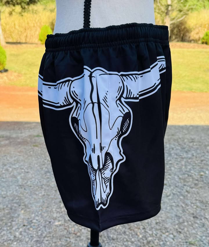 Adult "WHITE BULL" Rugby Shorts