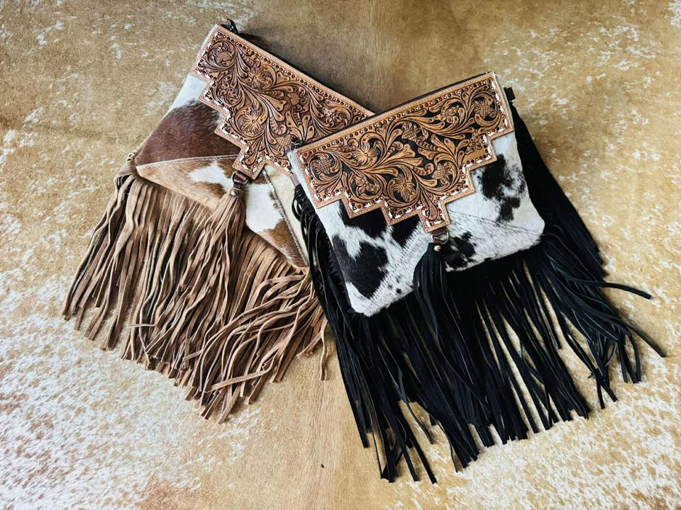 Ellie – Genuine Cowhide and Leather Bag