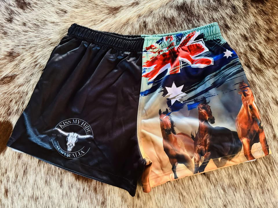Adult "HORSES" Rugby Shorts