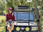 BRANDY - Women's Maroon Half Button Work Shirt
