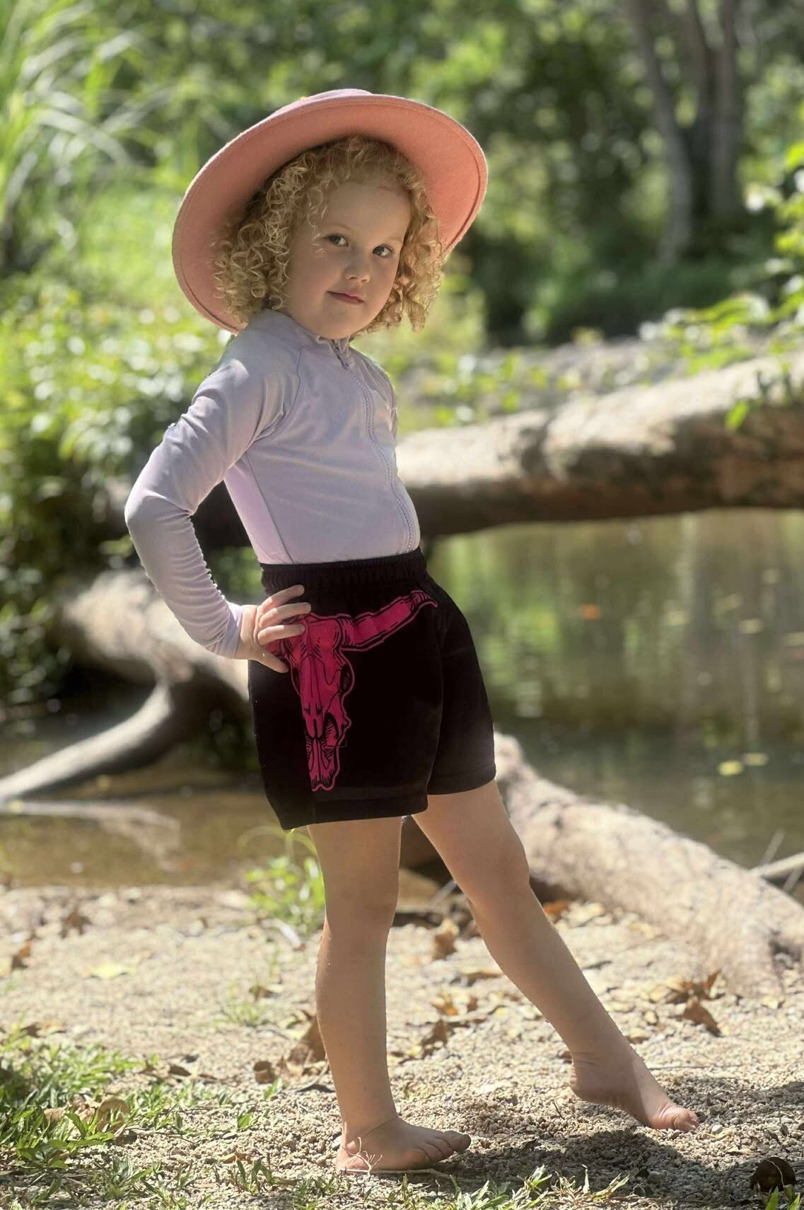 Kids "PINK BULL" Rugby Shorts