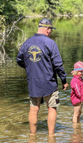 CATTLEMAN - Men's Navy Full Button Work Shirt