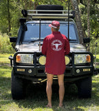 BUSHMAN - Men's Maroon Half Button Work Shirt
