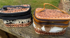 Lilly – Genuine Cowhide and Tooled Leather Wallet Dual Compartment Toiletry Bag Australia