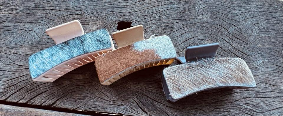 Cowhide Claw Hair Clip – Genuine Cowhide Australia