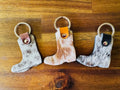 Genuine Cowhide Cowboy “Boot" Shape Keychain