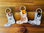 Genuine Cowhide Cowboy “Boot" Shape Keychain