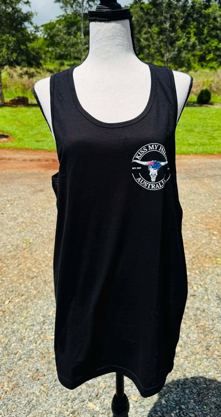 Men's "Aussie Bull" Cotton Singlet