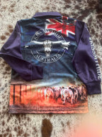 Kids "CATTLE" Design Fishing Shirt