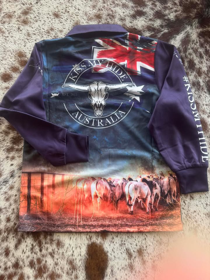 Adult "CATTLE" Design Fishing Shirt