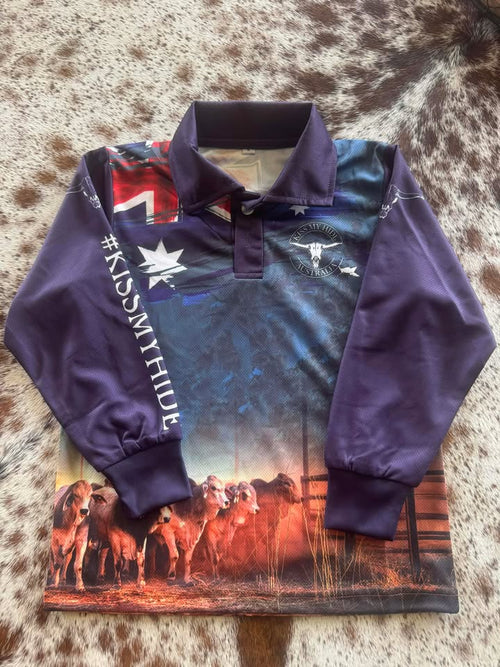 Adult "CATTLE" Design Fishing Shirt