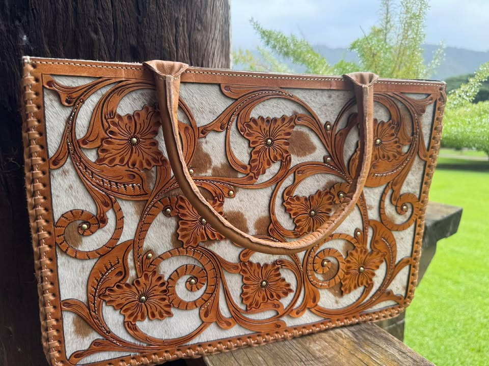 Sicily – Genuine Cowhide and Leather Inlay Bag