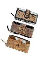 Maria – Genuine Cowhide and Tooled Leather Phone/ Wallet