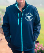 Soft Shel Jacket/ Vest - Navy Blue/ Turquoise