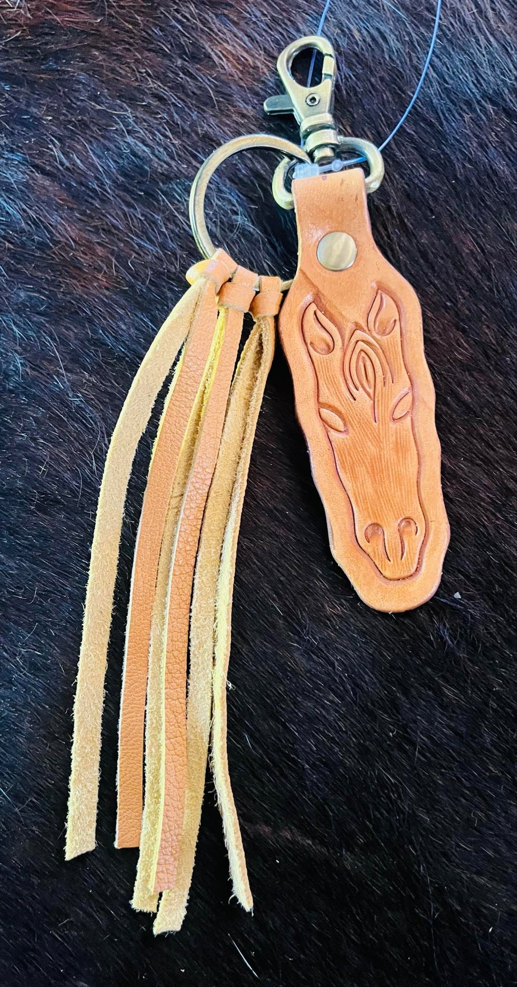 Horse – Genuine Tooled Leather Keychain
