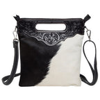 Celine – Genuine Cowhide and Tooled Leather Bag