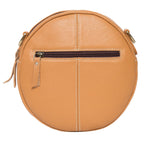 Janet – Genuine Cowhide and Tooled Leather Round Bag