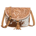 Mimi – Genuine Tooled Leather and Cowhide Bag