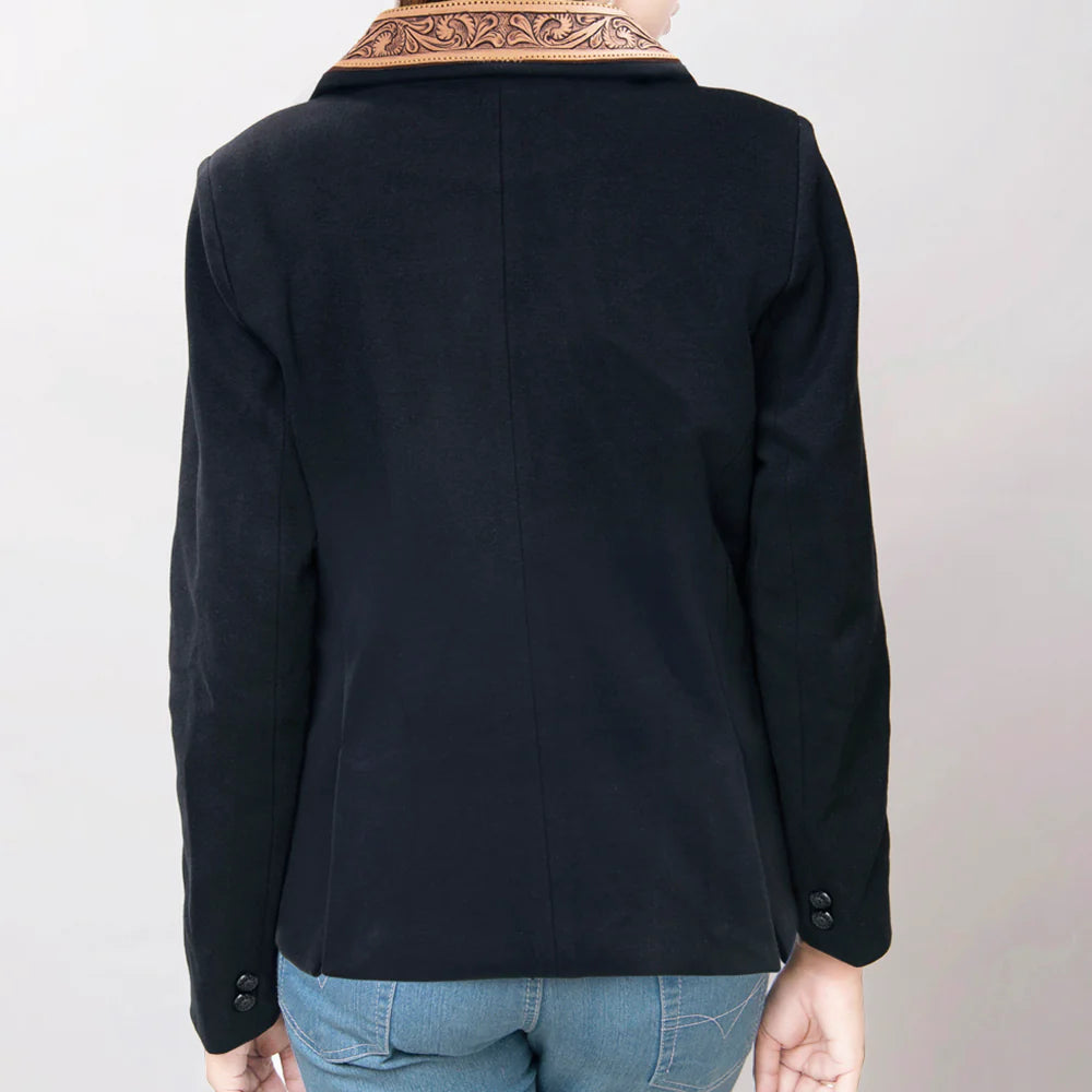 Women's Blazer w/ Hand Tooled Leather